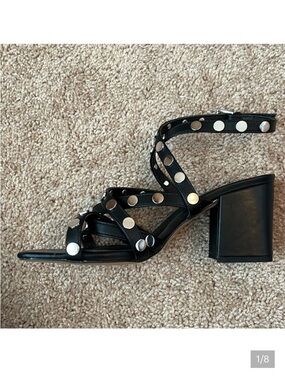 ASOS Black Stud Wrap Around Sandals